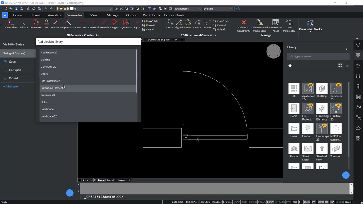 Create Parametric CAD Blocks in BricsCAD